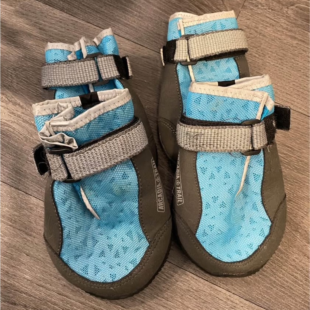 Arcadia Blue and Gray Dog Boots with Non-Slip Soles XXL